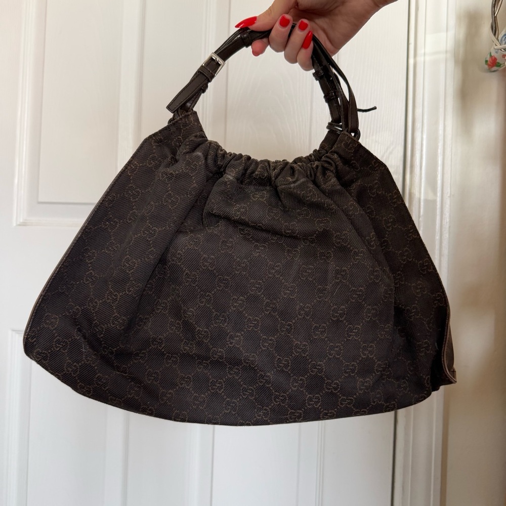 Gucci GG Canvas Scrunch Hobo Bag